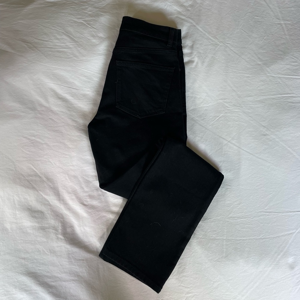 Reformation Liza High Rise Straight Jean in Black